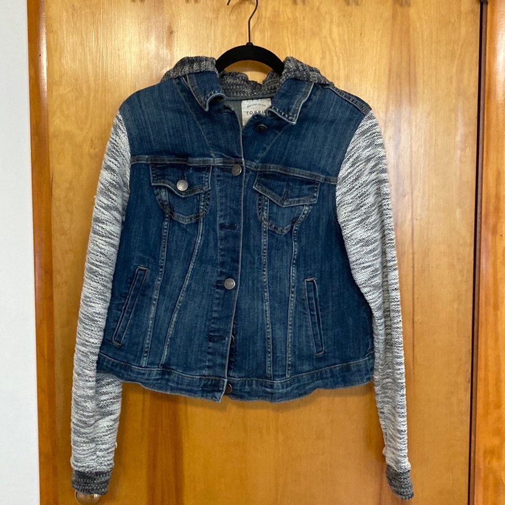 Dark Wash Denim Hoddie Jacket